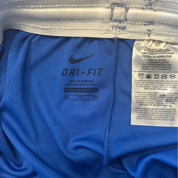 Blue Athletic Shorts with White Trim - Picture 4 of 4